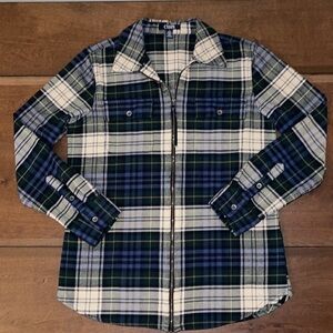 CHAPS Tartan 💯 Cotton Shacket Sz. MD